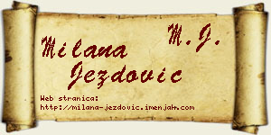 Milana Jezdović vizit kartica
